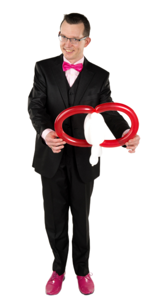 123magie goochelaar bruiloft balloncadeautje tortelduifjes